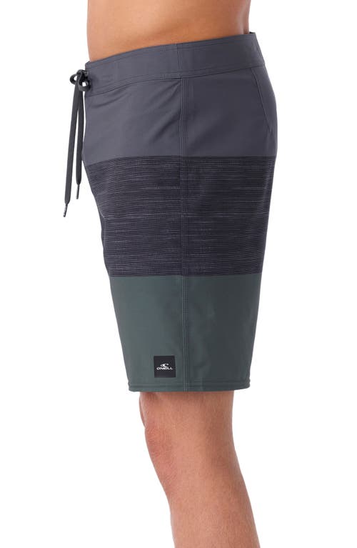 Shop O'neill Hyperfreak Heat Block Swim Trunks In Dark Olive