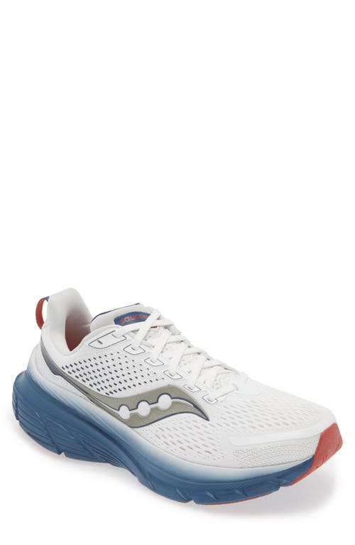 Saucony Guide 17 Running Shoe White/Navy at