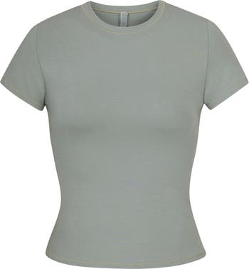 SKIMS Long Sleeve Stretch Cotton T-Shirt, Nordstrom