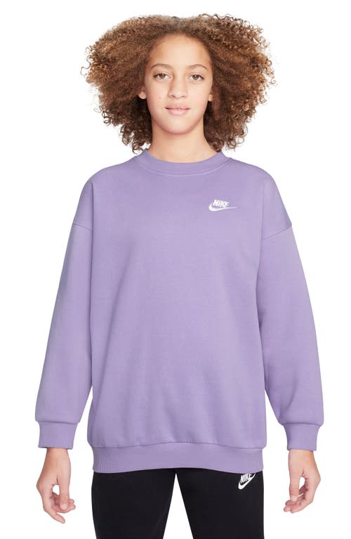 Shop Nike Kids' Sportswear Club Fleece Sweatshirt In Hydrangeas/white