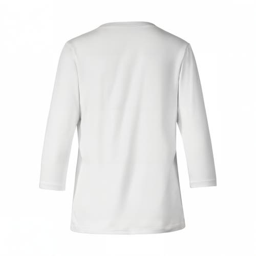 Uv Skinz 3/4 Sleeve V-neck R&r Tee In White