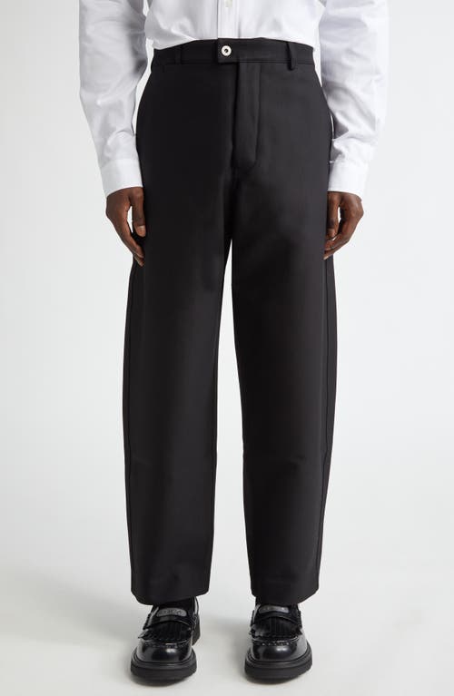 Shop Kenzo Tapered Cotton Workwear Pants In Black