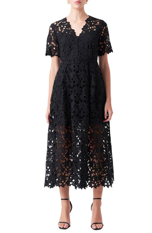 ENDLESS ROSE ENDLESS ROSE ALLOVER LACE MIDI DRESS