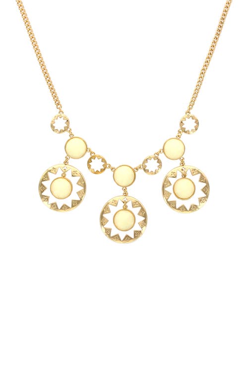 Shop Olivia Welles Ornate Ivory Necklace In Gold/beige