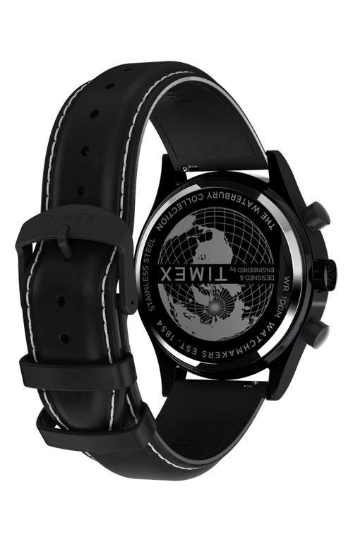 Timex Waterbury Traditional Fly Back Chronograph 43mm In Black