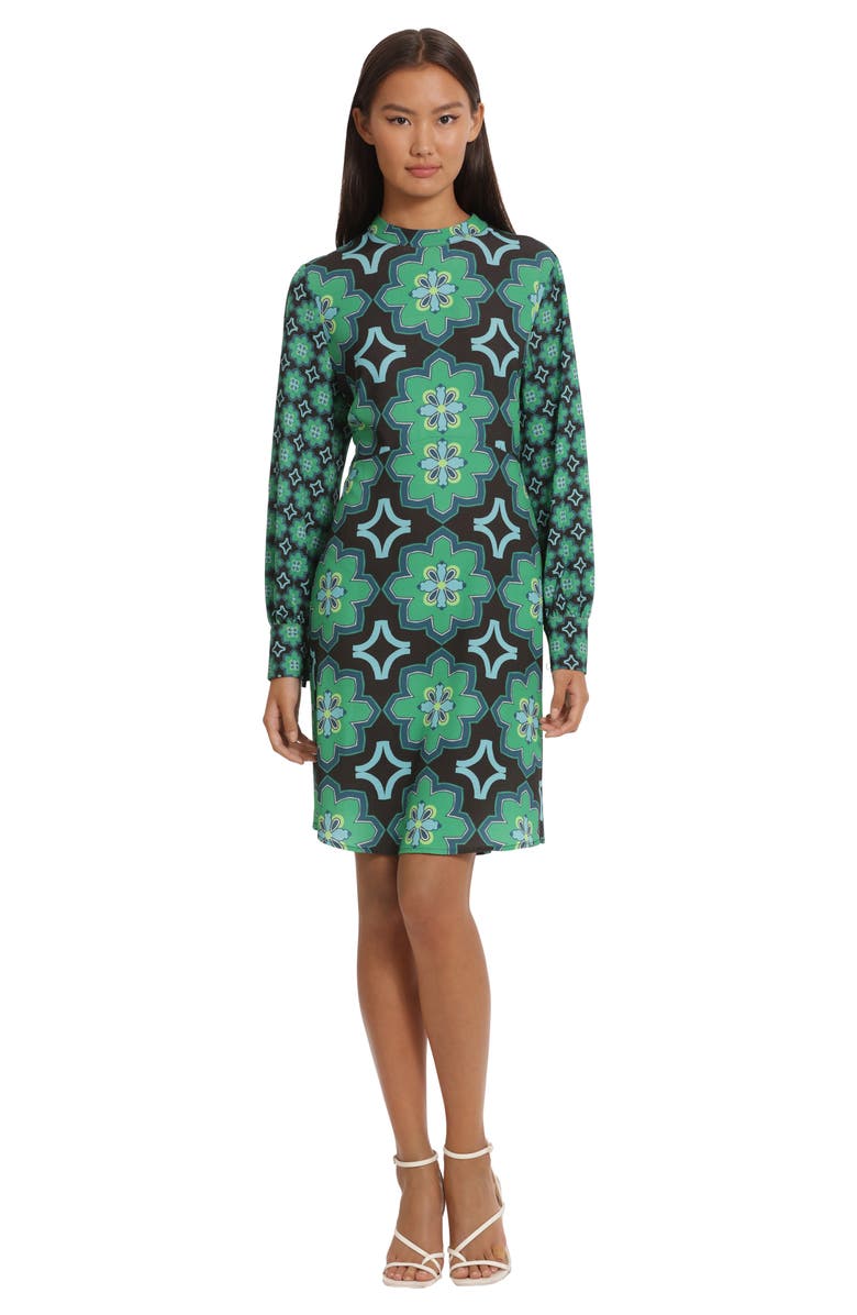 Donna Morgan For Maggy Print Long Sleeve Minidress Nordstromrack