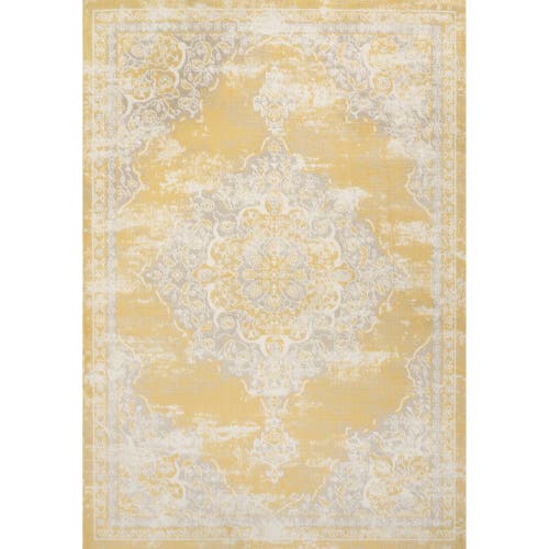 Jonathan Y Alhambra Ornate Medallion Modern Area Rug In Yellow/cream