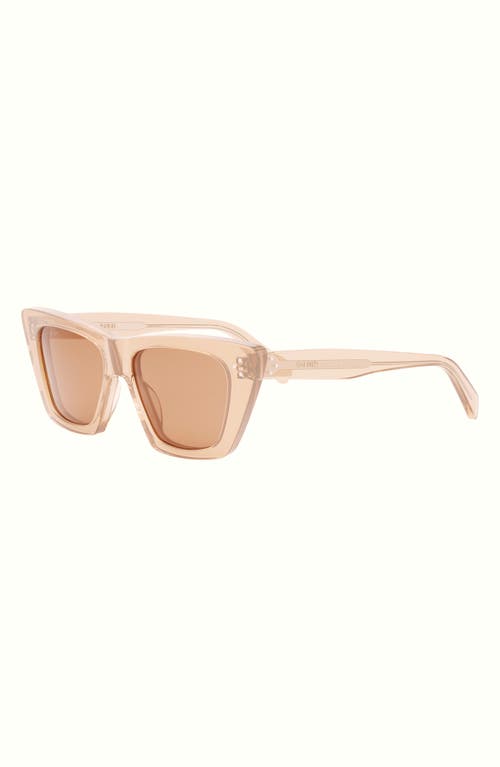 Shop Celine 51mm Cat Eye Sunglasses In Shiny Orange/roviex