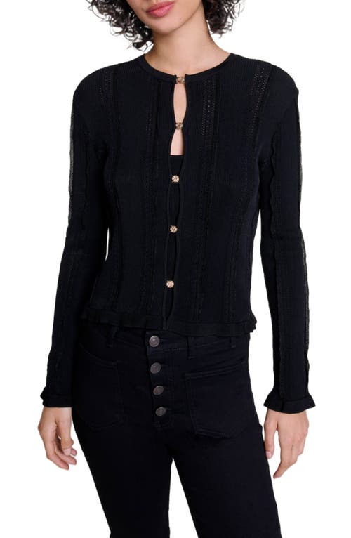 Shop Maje 2-in-1 Cardigan In Black