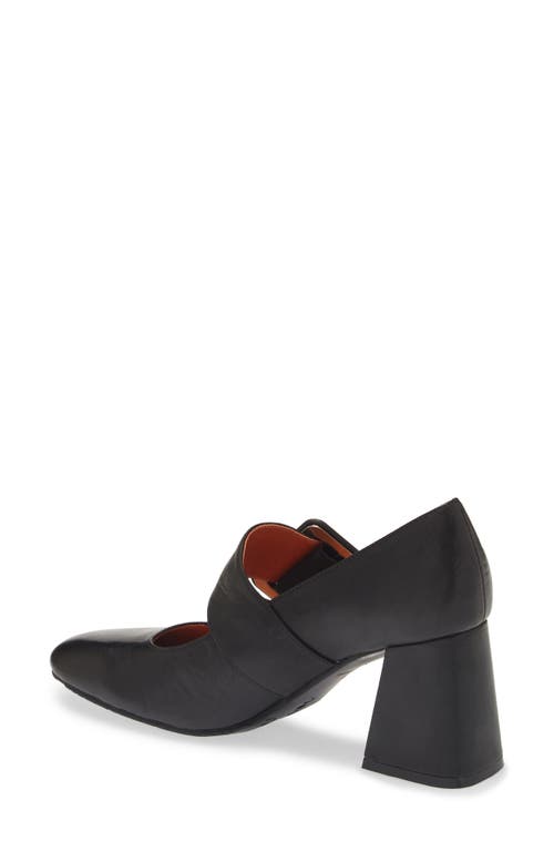 Chocolat Blu Halle Mary Jane Pump In Black Leather