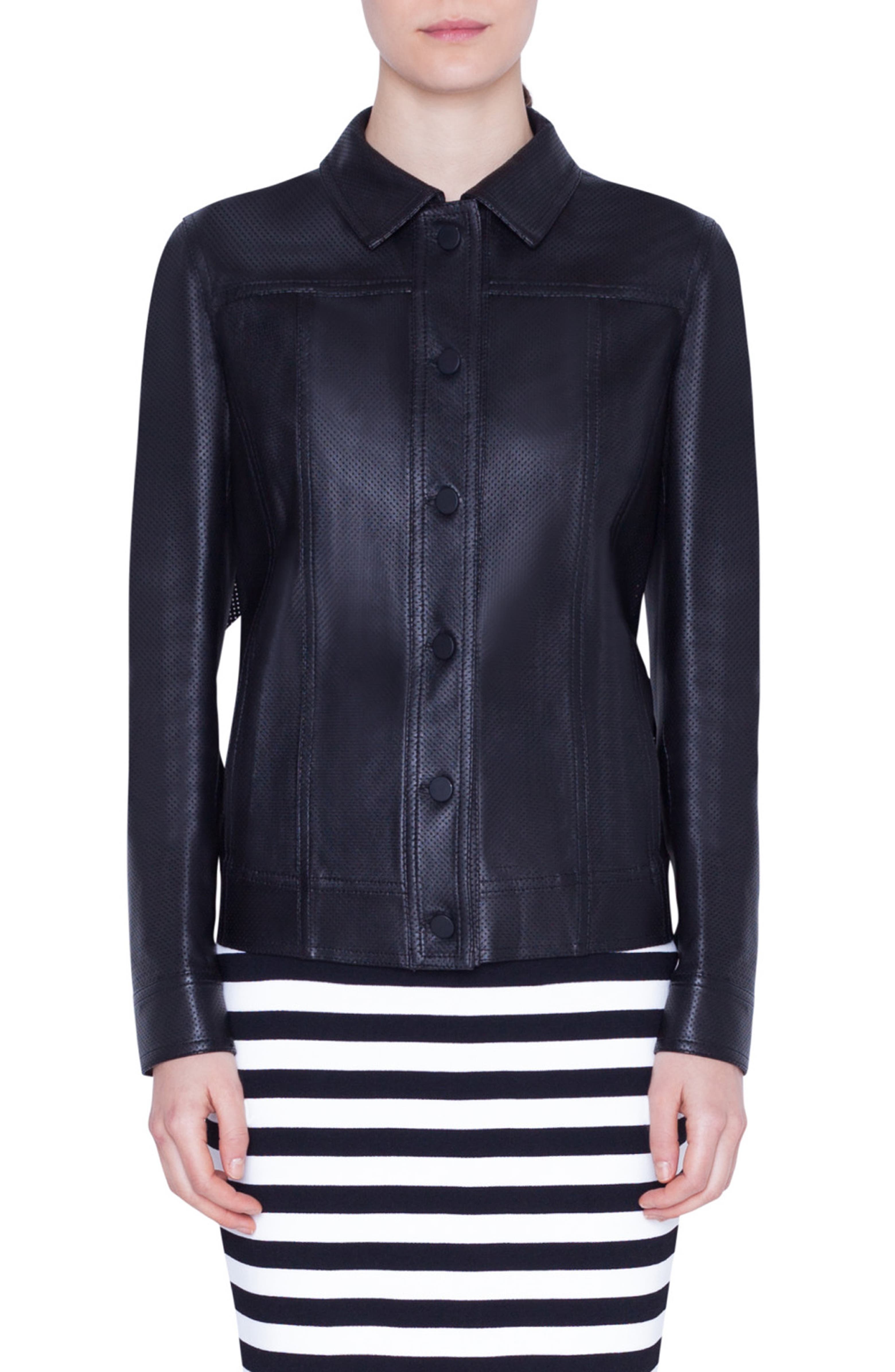 Punto leather and fur jacket Clearance