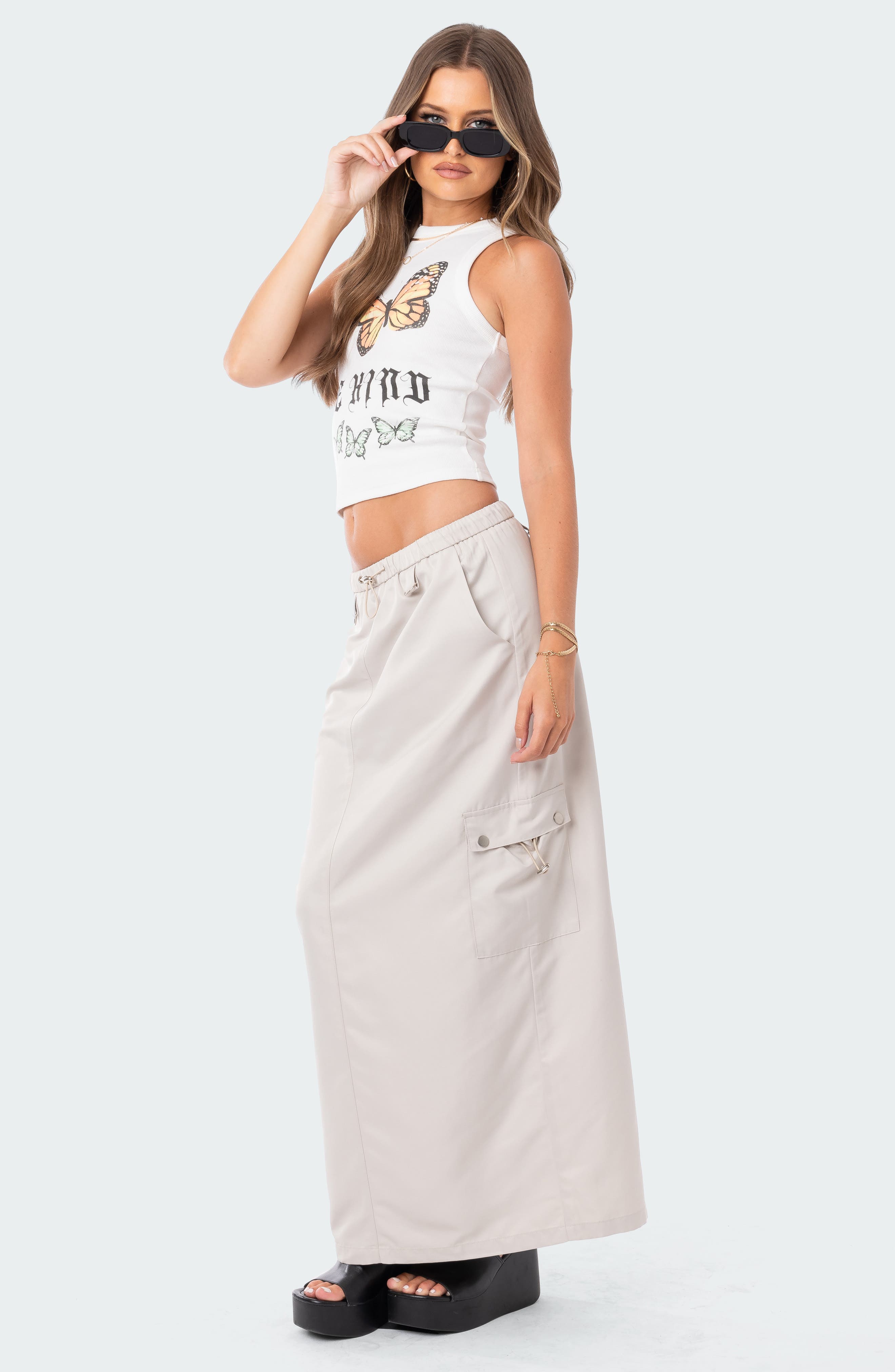 EDIKTED Demi Cargo Skirt Nordstrom