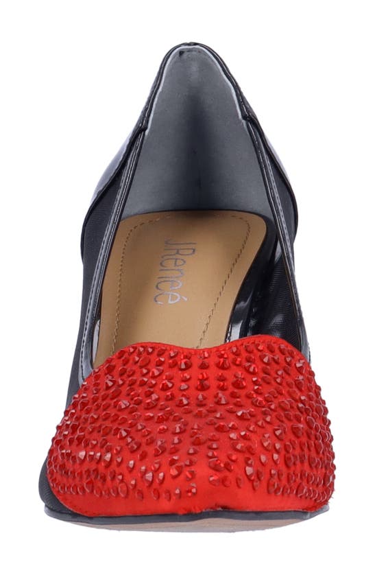 J. Reneé Coopid Pointed Toe Pump In Black/ Red
