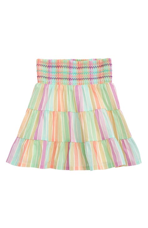 Kids' Smocked Waist Cotton Pixie Skirt (Toddler, Little Kid & Big Kid)