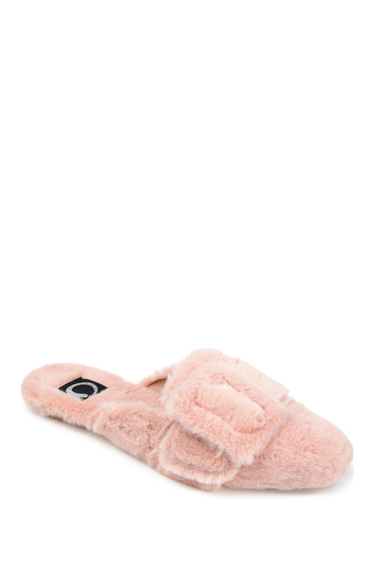 Journee Collection Eara Faux Fur Slipper In Light/pastel Pink
