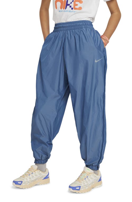 Nike Kids' Sportswear Woven Trousers In Armory Blue/court Blue