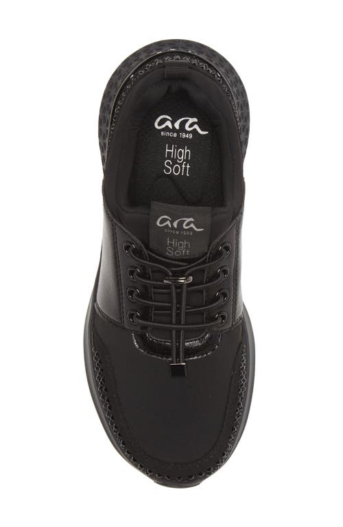 Shop Ara Midland Sneaker In Black Suede/hydro T-stretch