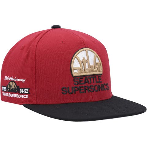 Men's Mitchell & Ness Scarlet/Cream San Francisco 49ers Mesh Back Slouch  Adjustable Snapback Hat