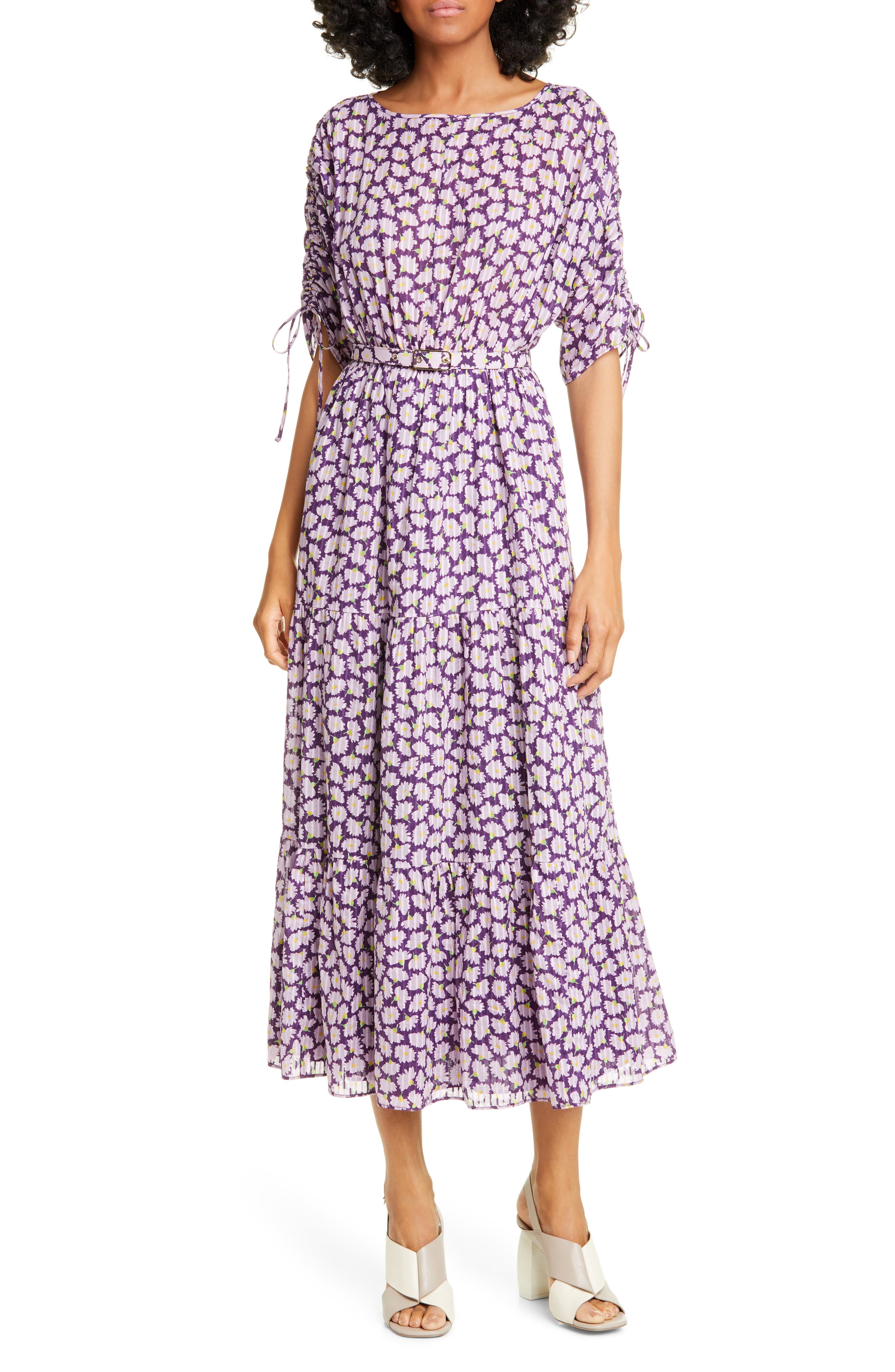 Kate Spade New York Sunny Bloom Cotton Dress, Purple