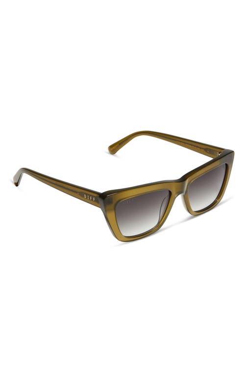 Diff Natasha 54mm Gradient Cat Eye Sunglasses In Olive/grey Gradient