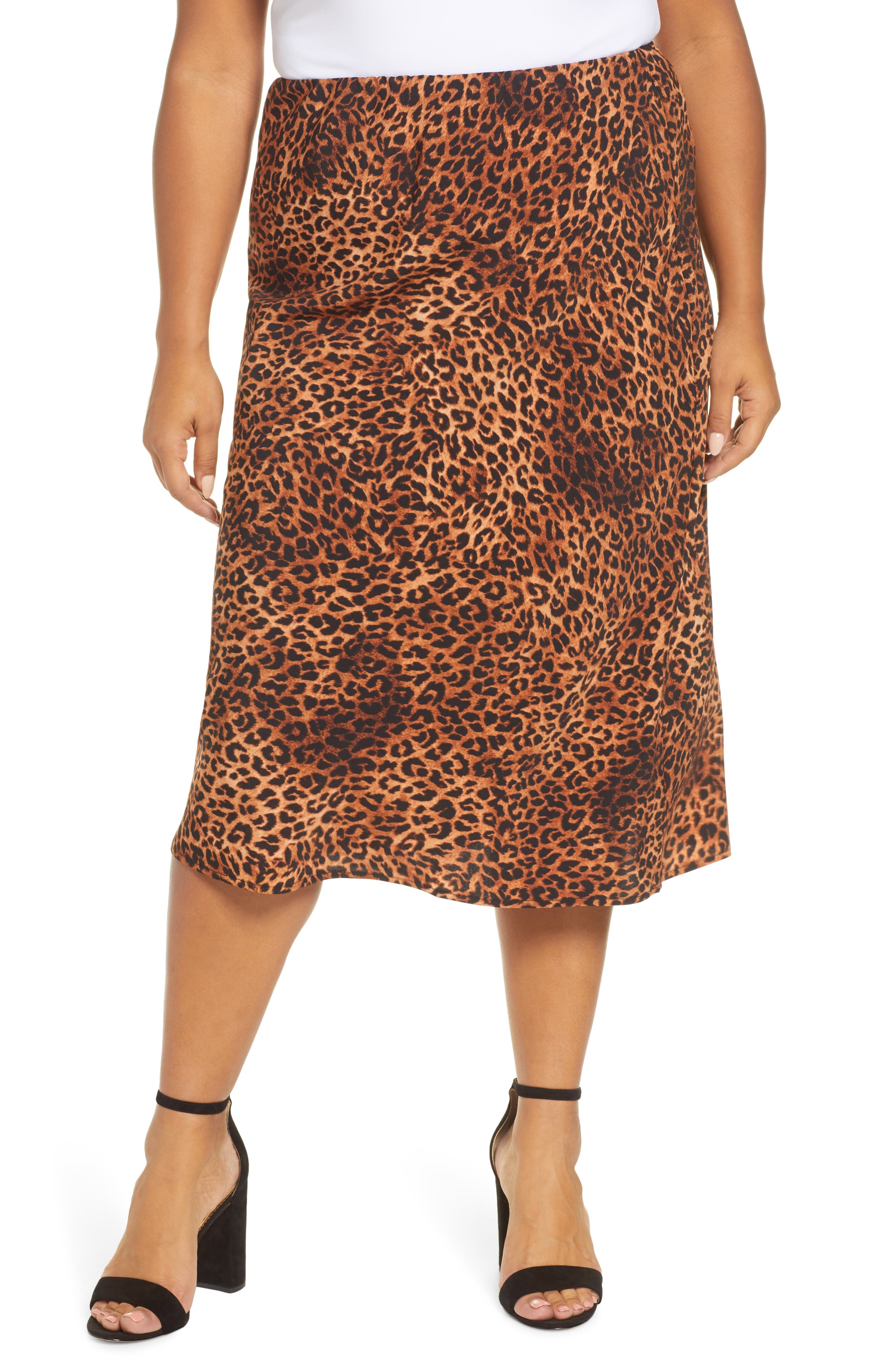 mid length leopard skirts big and tall