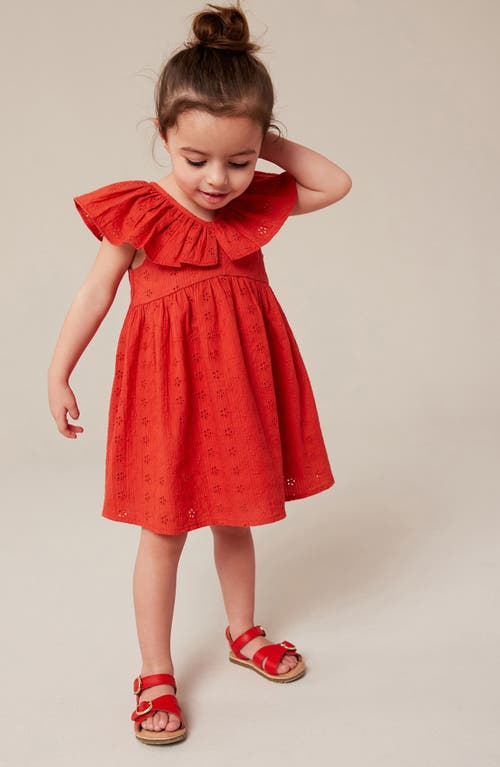 Shop Next Kids' Broderie Dress In Red