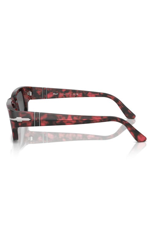 Persol Adrien 58mm Rectangular Sunglasses In Red Havana