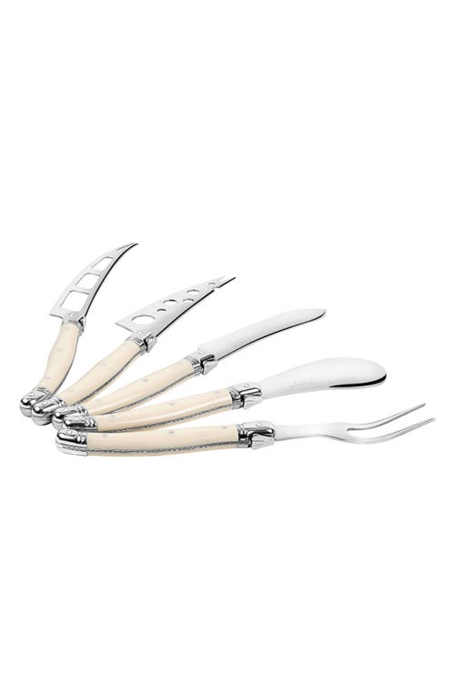 French Home Artisan 5-piece Assorted Laguiole Cheese Knives In Ivory