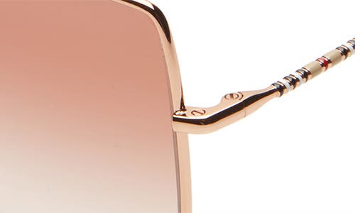 Shop Burberry 58mm Square Sunglasses In Rose Gold/gradient Pink