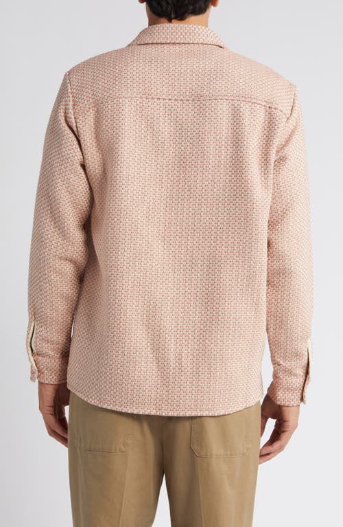 Shop Wax London Whiting Regular Fit Cotton Overshirt In Pink/ecru