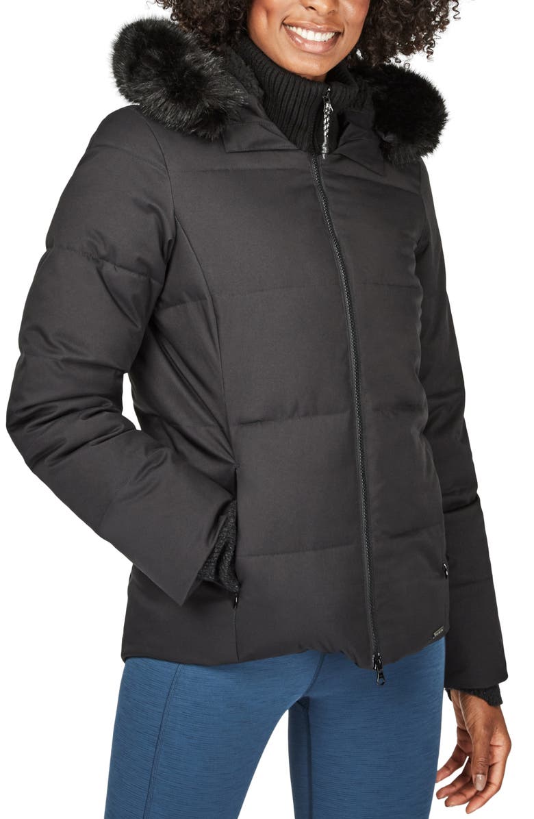 Sweaty Betty North Pole Quilted Primaloft® Hooded Jacket with Faux Fur ...