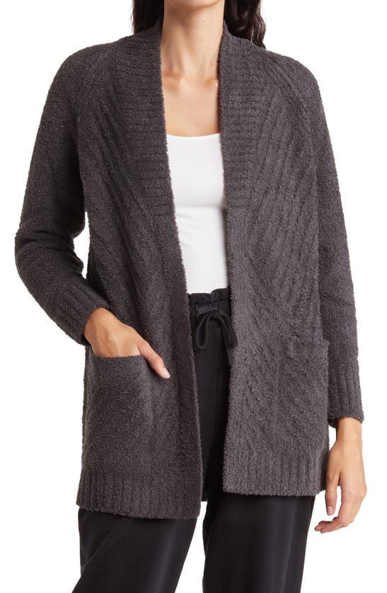 Barefoot Dreams ® Cozychic™ Directional Ribbed Cardigan In Carbon