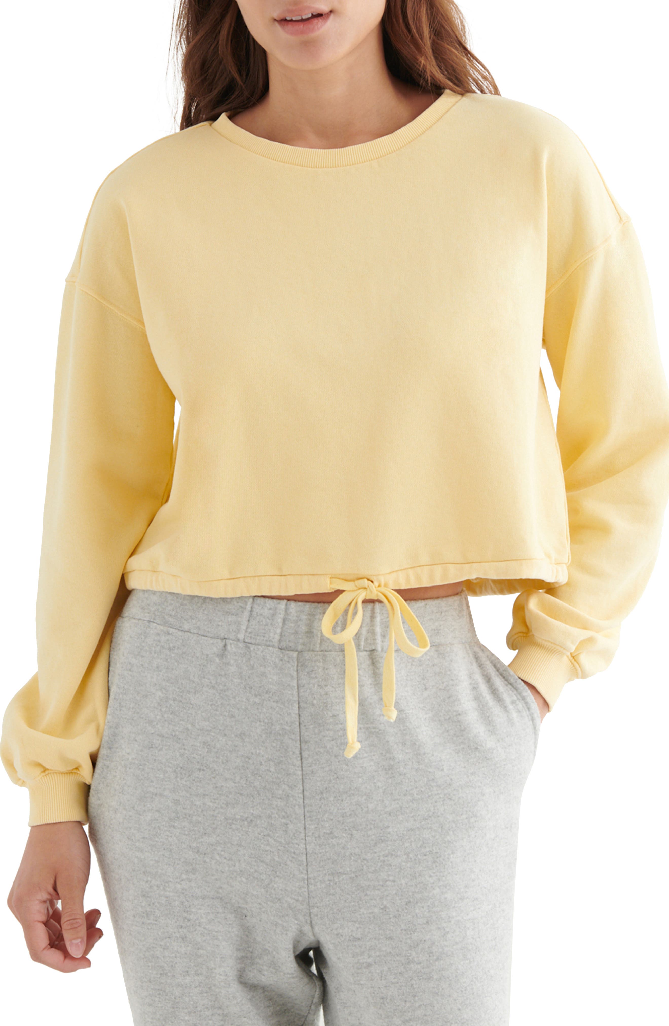 lemon yellow sweatshirt