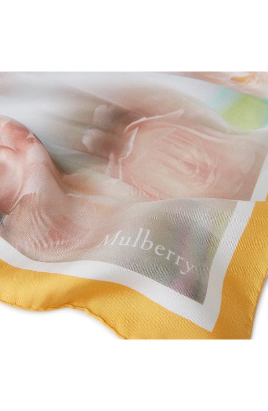 Shop Mulberry Print Silk Scarf In Solar Blush