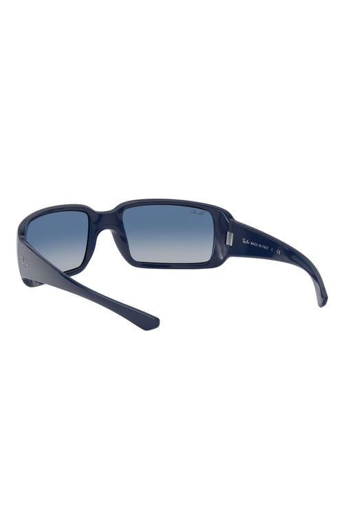 Shop Ray Ban Ray-ban 59mm Wrap Sunglasses In Blue/light Grey