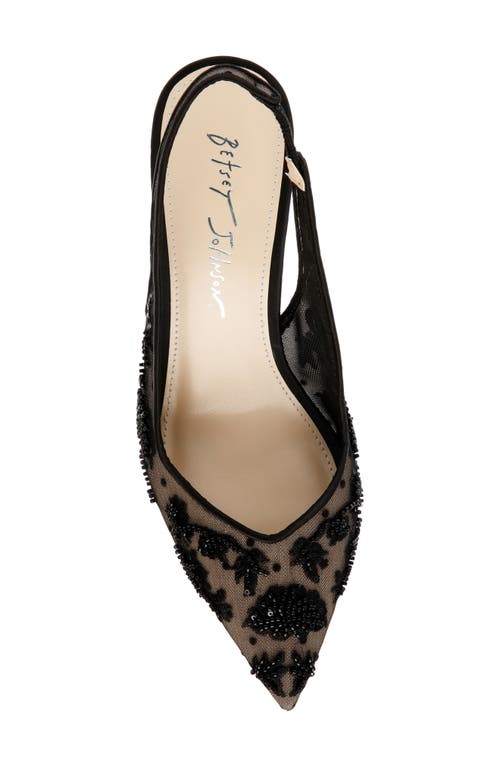 Shop Betsey Johnson Nikki Pointed Toe Slingback Pump In Black