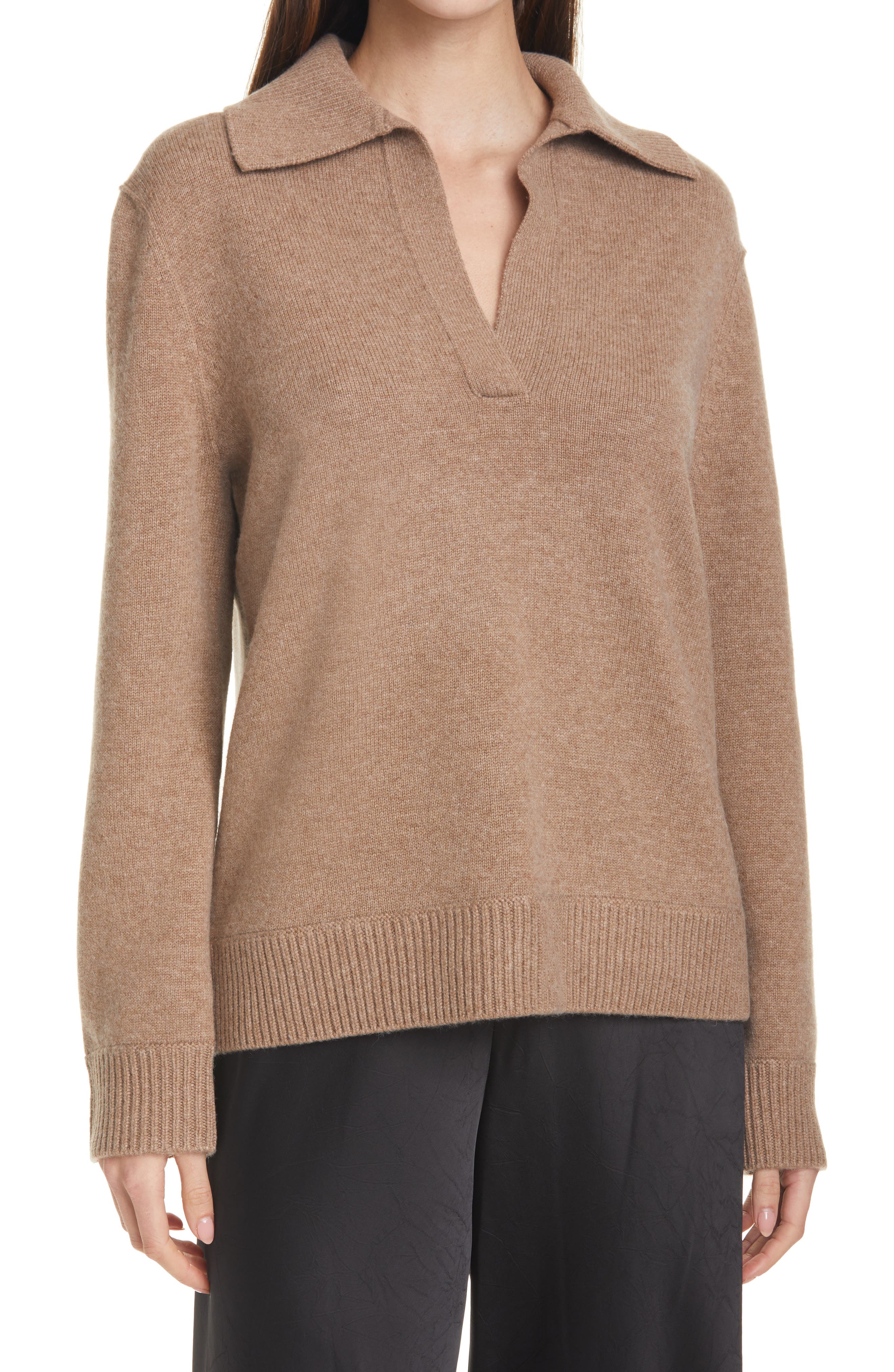 cashmere polo sweater