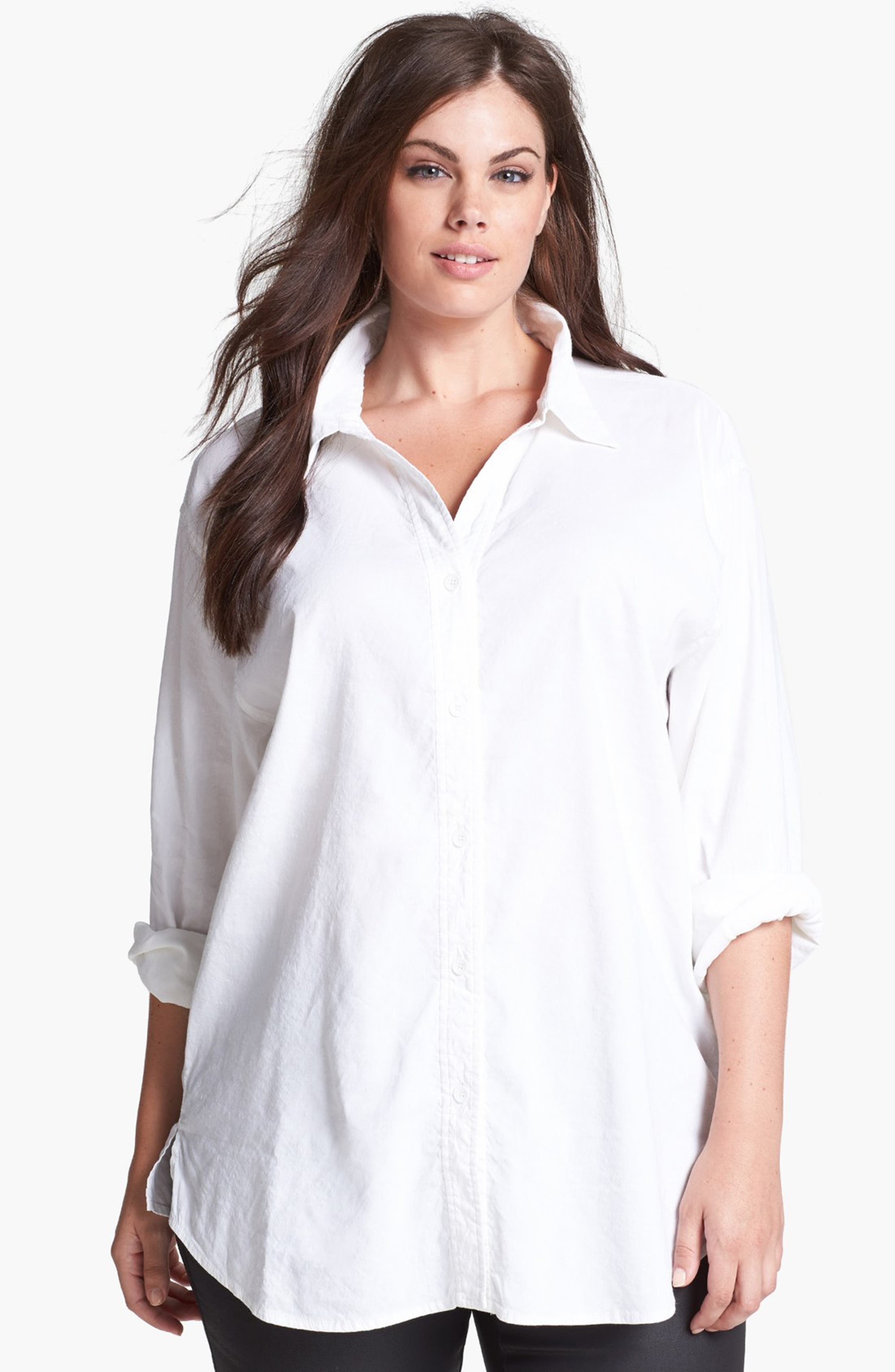 Eileen Fisher Classic Collar Shirt (Plus Size) | Nordstrom