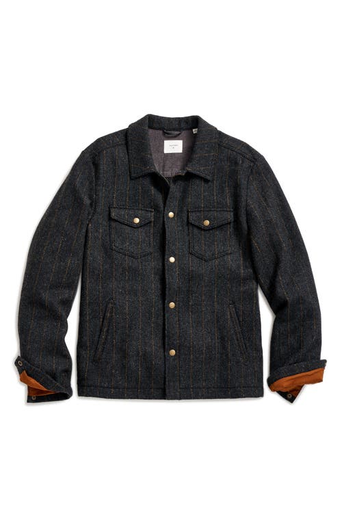 Shop Billy Reid Woodsman Wool Herringbone Shirt Jacket In Charcoal Multi