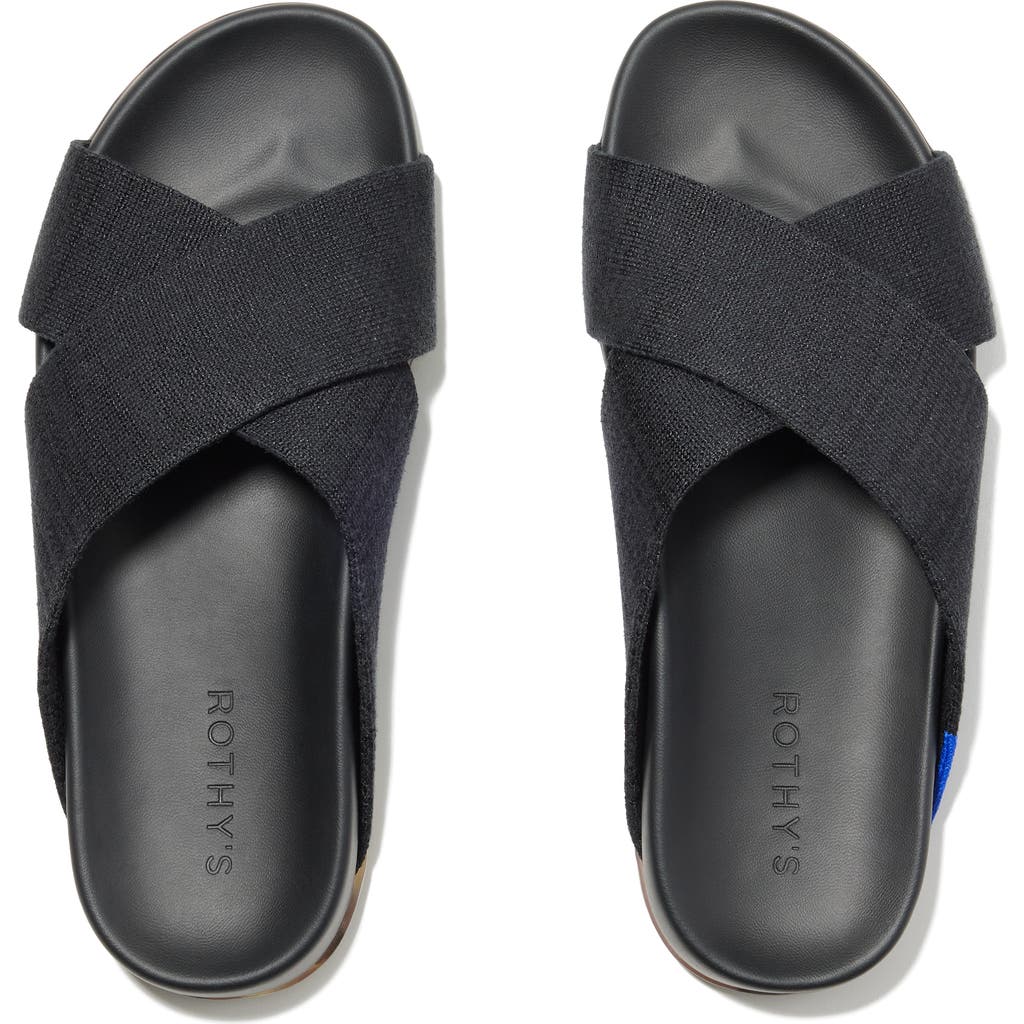 Rothys The Weekend Slide In Black/neutral In Black