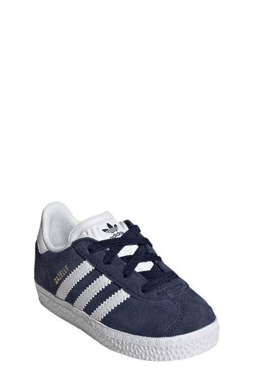 Shop Adidas Originals Adidas Kids' Gazelle Sneaker In Collegiate Navy/white