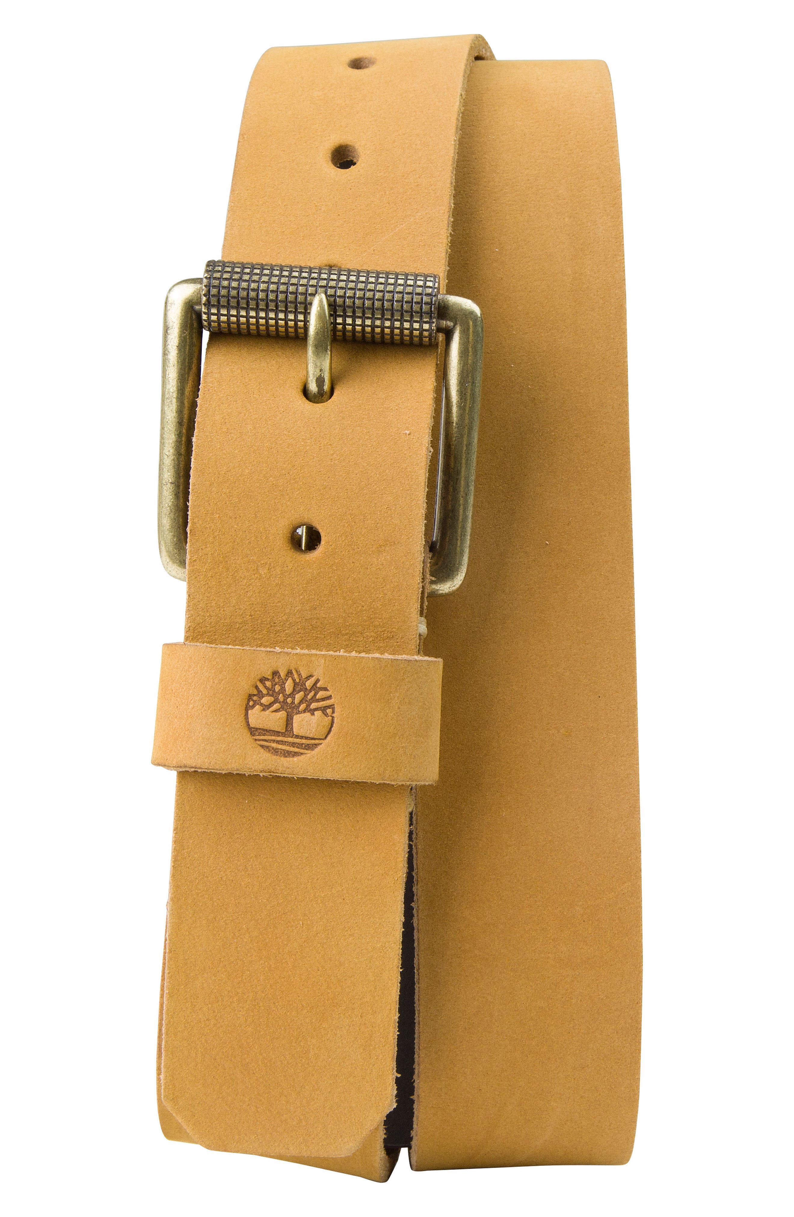 timberland leather belt