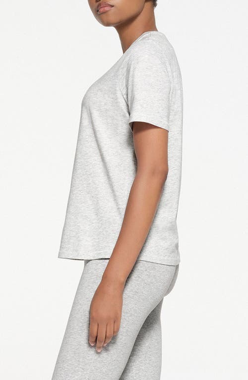 Skims Relaxed T-shirt In Light Heather Grey