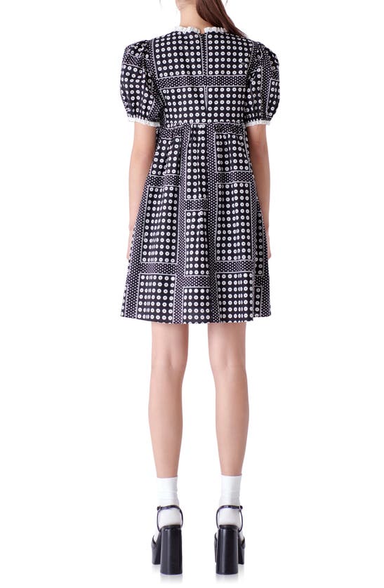 ENGLISH FACTORY ENGLISH FACTORY FLORAL PUFF SLEEVE BABYDOLL DRESS