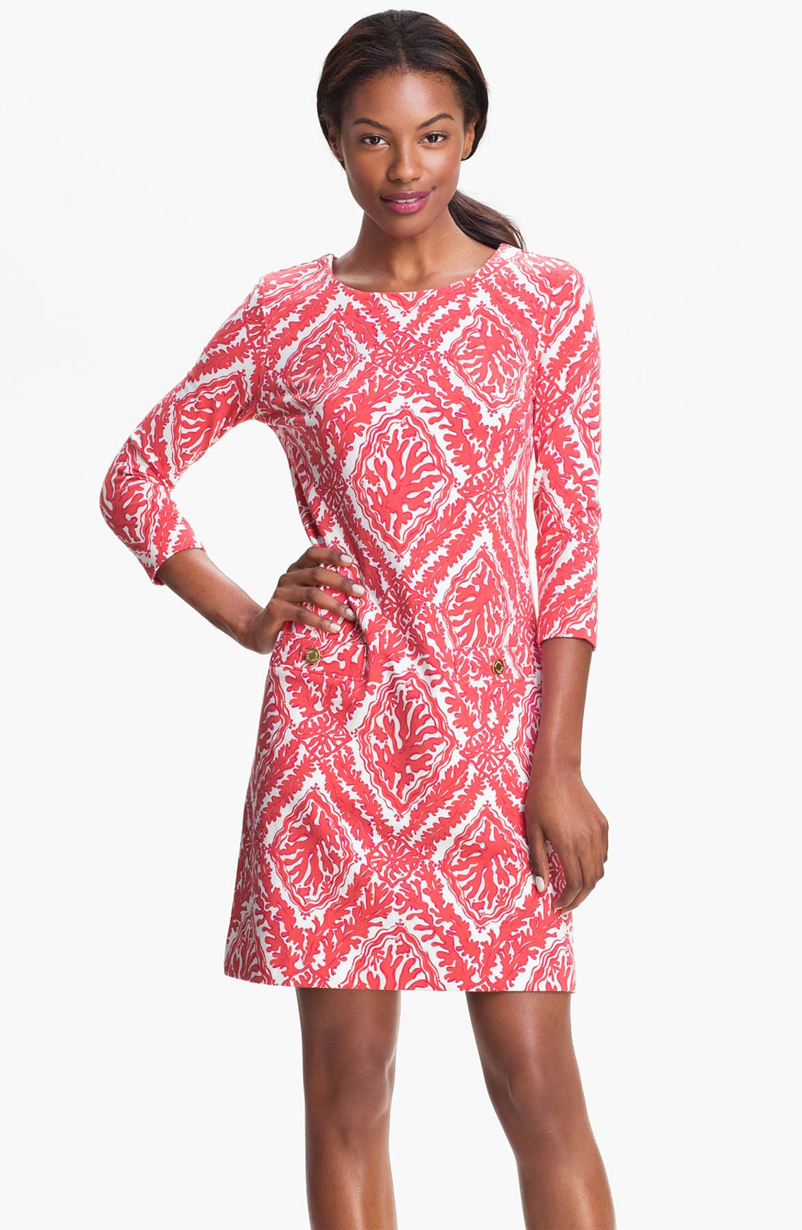 Lilly Pulitzer® 'Charlene' Coral Knit Shift Dress | Nordstrom