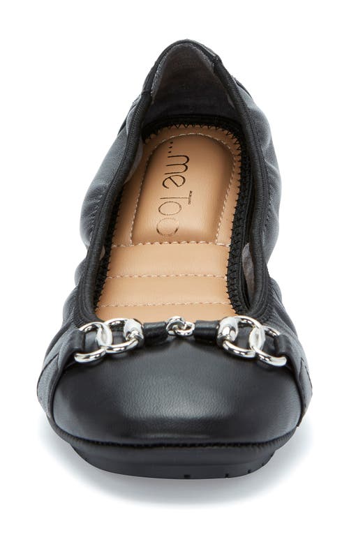 Shop Me Too Olympia Skimmer Flat In Black Leather/black