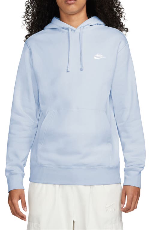 Nike Men's Sportswear Club Fleece Pullover Hoodie In Football Grey/white