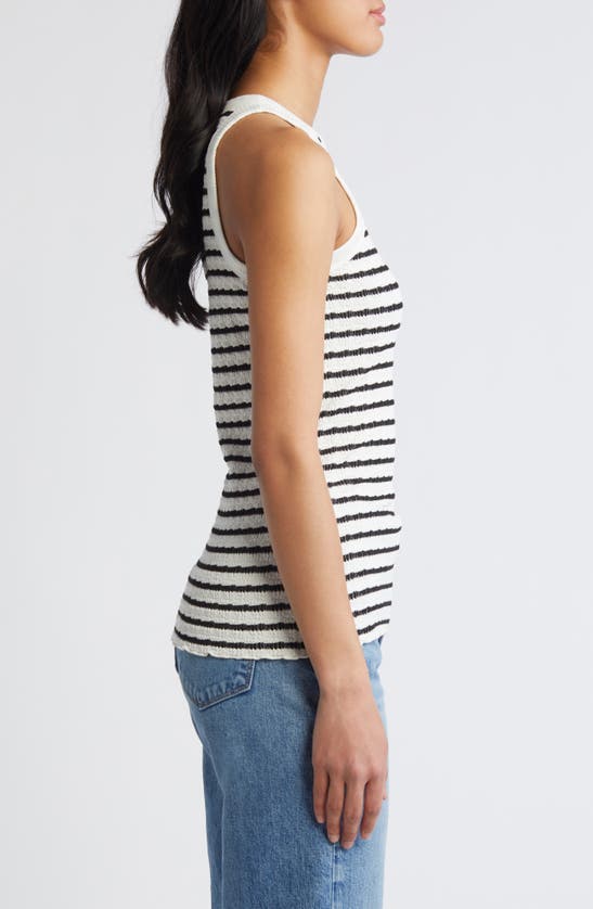 Loveappella Stripe Tank In Black/ Nat