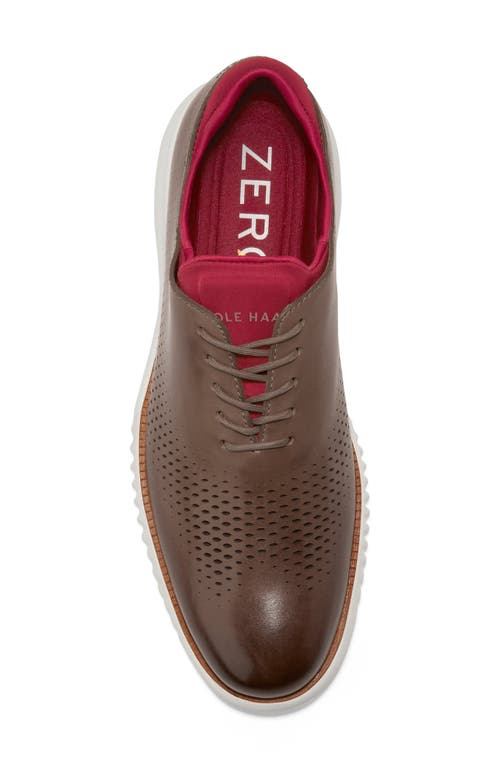 Shop Cole Haan 2.zerogrand Laser Wing Derby In Pecan/truffle/cobblestone