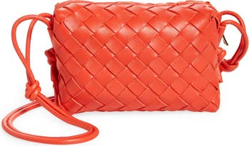 Bottega Veneta Vintage Pink Small Loop Intrecciato Leather Crossbody Bag, Best Price and Reviews